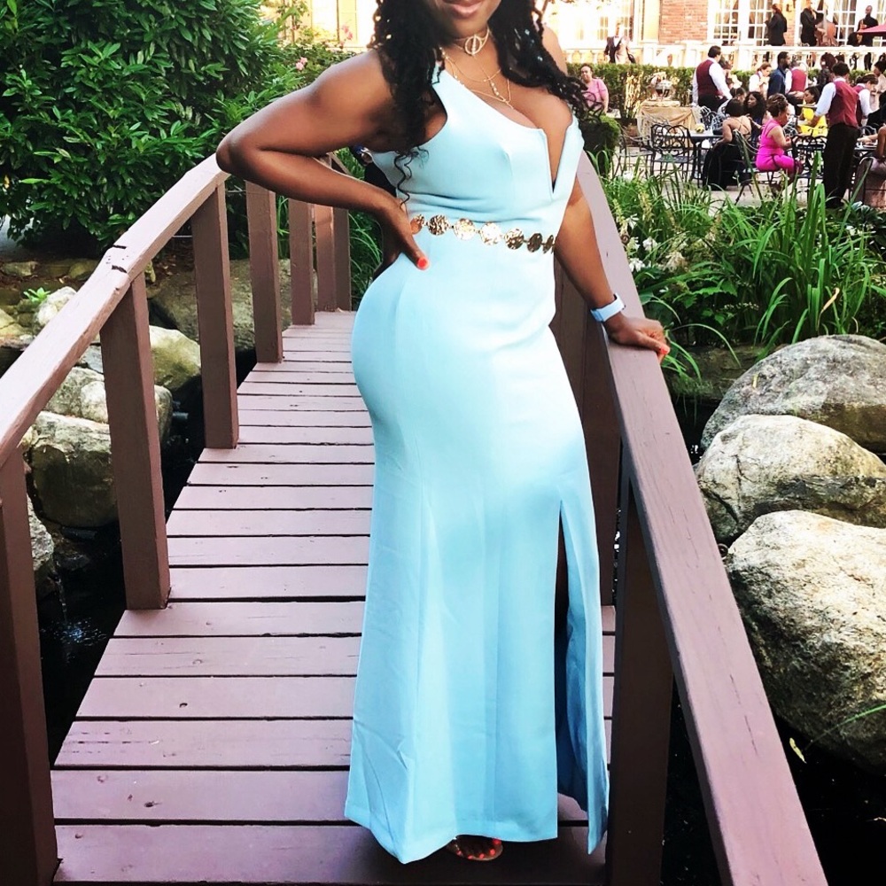 Blue wedding dress